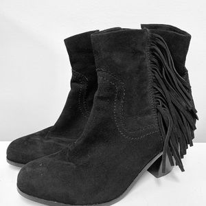 Sam Edelman Fringed Suede Ankle Boot